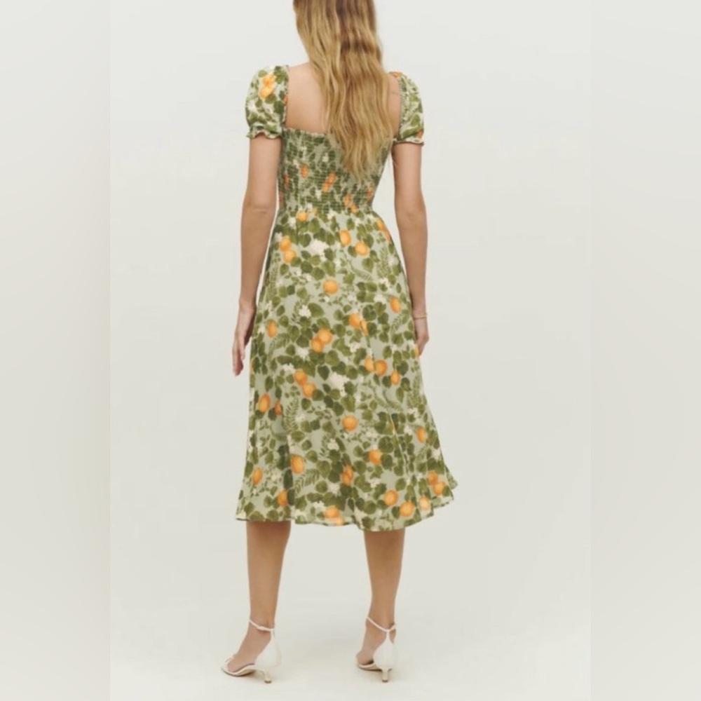 Reformation Inka Dress in Orange Grove Size XS - Picture 8 of 16